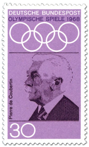 Briefmarke: Pierre de Coubertin (Begründer Olympische Spiele Neuzeit)