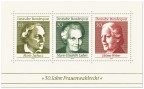 Briefmarke: 50 Jahre Frauenwahlrecht (Briefmarkenblock)