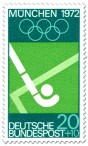 Feldhockey Briefmarke (Olympia München 72)