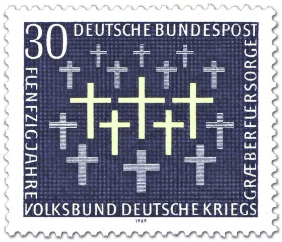 Briefmarke: Grabkreuze (Volksbund Kriegsgräberfürsorge)