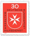 Briefmarke: Malteserkreuz (Logo Malteser Hilfsdienst)
