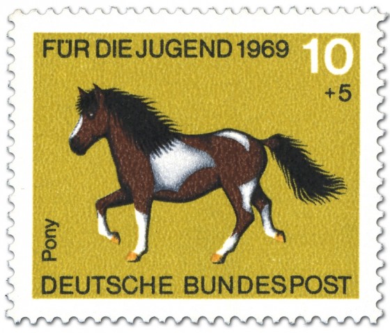 Briefmarke: Pony Gescheckt