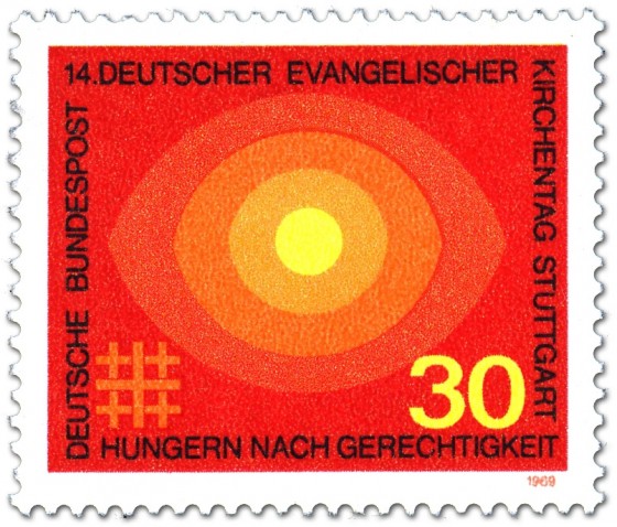 Briefmarke: Sonne,  Hunger nach Gerechtigkeit (ev. Kirchentag Stuttgart)