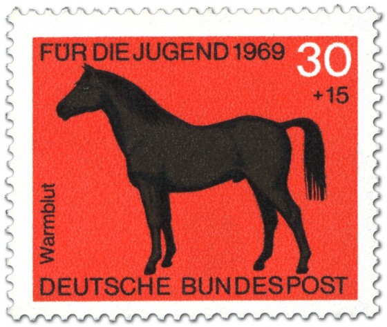 Briefmarke: Warmblut Pferd