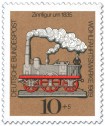 Briefmarke: Zinnfigur um 1835 - Dampfeisenbahn