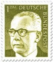 Briefmarke: Gustav Heinemann (1 DM)