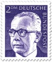 Briefmarke: Gustav Heinemann (2 DM)