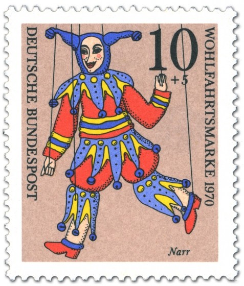 Briefmarke: Narr Marionette