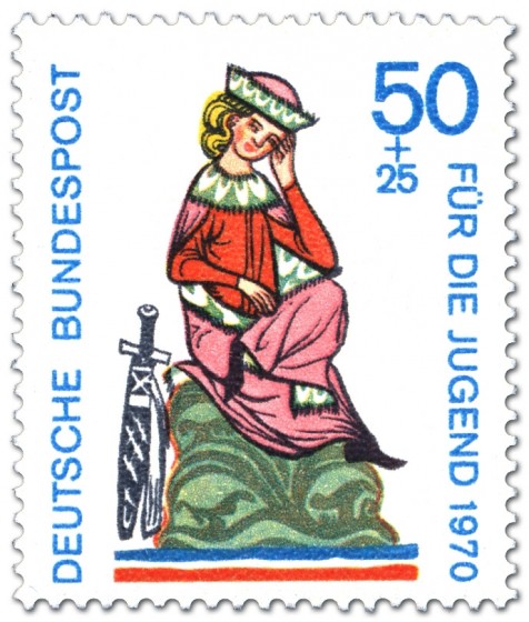 Briefmarke: Walther von der Vogelweide (Minnesänger)