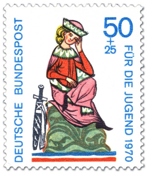 Briefmarke: Walther von der Vogelweide (Minnesänger)