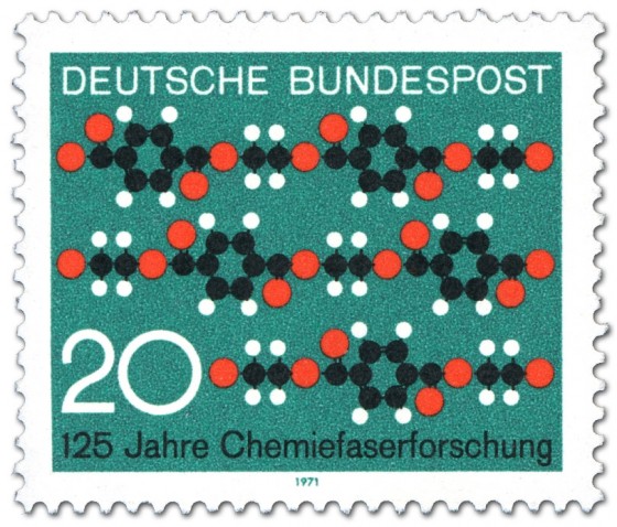 Briefmarke: Chemische Formel (Chemiefaserforschung)