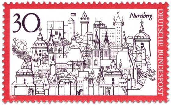Briefmarke: Nürnberg Stadtansicht
