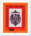 Briefmarke: Reichsadler mit Krone (Reichsgründung 1871)