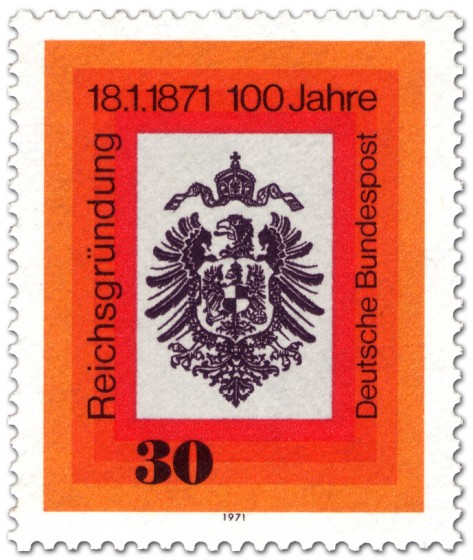 Briefmarke: Reichsadler mit Krone (Reichsgründung 1871)