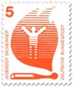 Briefmarke: Streichholz-Flamme - Feuergefahr