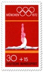 Briefmarke: Bodenturnen Spagat (Olympische Spiele 1972)