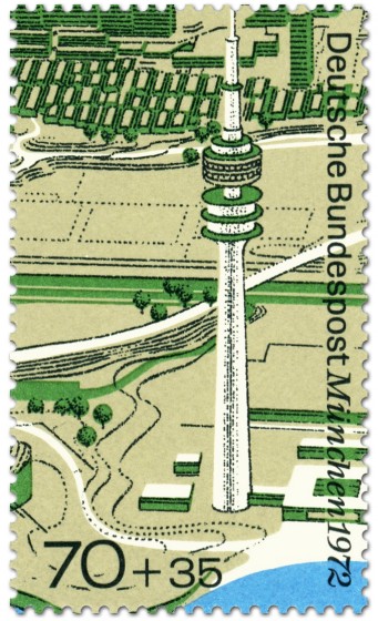 Briefmarke: München: Olympiaturm