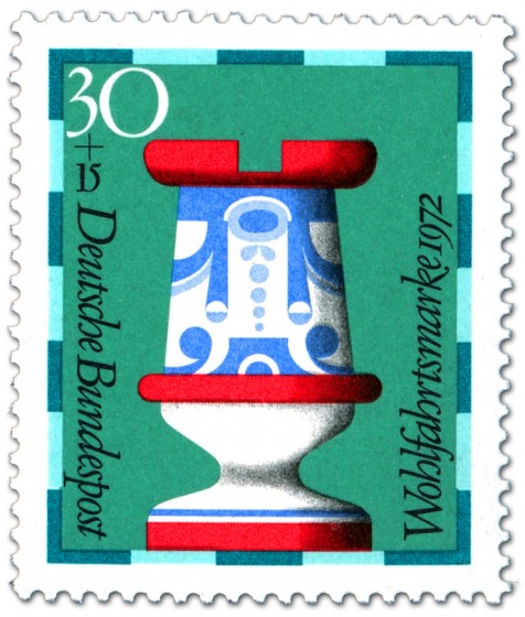Briefmarke: Turm (Schachfigur)