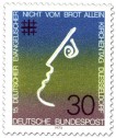 Briefmarke: Gesicht (nicht vom Brot allein, ev. Kirchentag)