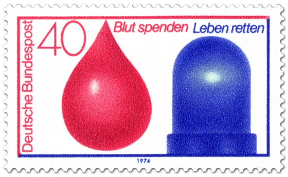 Briefmarke: Blut spenden, Leben retten