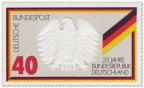 Briefmarke: Bundesadler Deutschland (Schwarz Rot Gold)