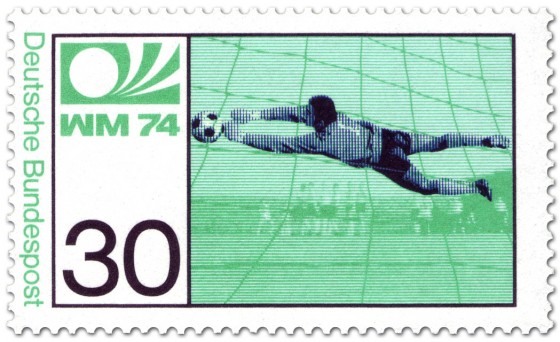 Briefmarke: Fussball Torwart (WM 1974)