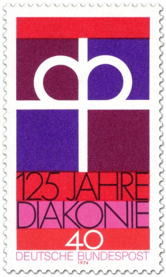 Briefmarke: Kronenkreuz -  125 Jahre Diakonie
