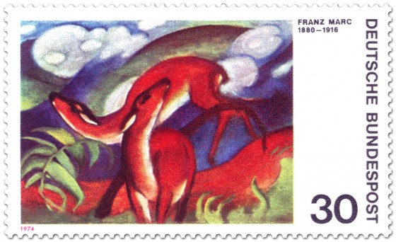 Briefmarke: Rehe von Franz Marc