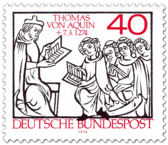 Briefmarke: Thomas von Aquin Vorlesung