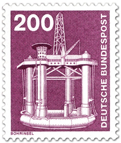 Briefmarke: Bohrinsel