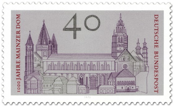 Briefmarke: Dom zu Mainz (1000 Jahre)