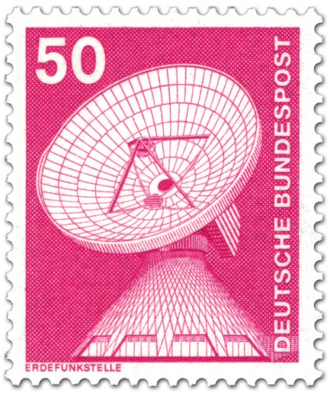 Briefmarke: Erdfunkstelle