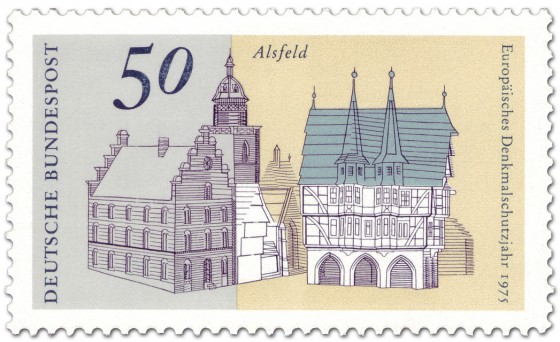 Briefmarke: Fachwerkhäuser in Alsfeld