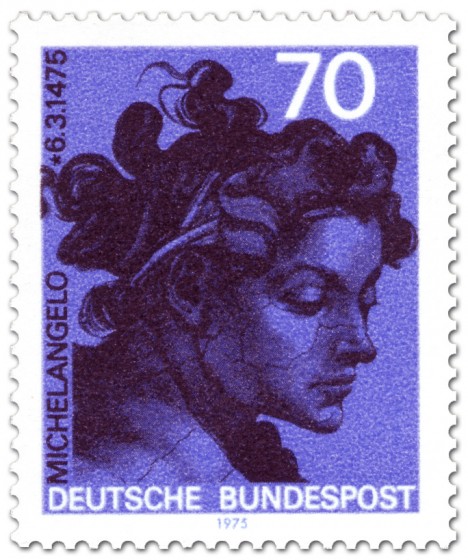 Briefmarke: Frau, Skulptur von Michelangelo