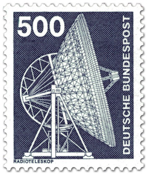 Briefmarke: Radioteleskop