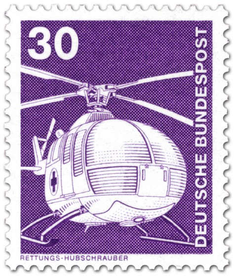 Briefmarke: Rettungshubschrauber