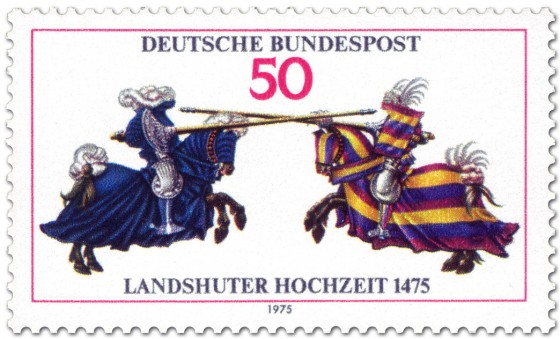 Briefmarke: Ritter mit Lanzen (Landshuter Hochzeit)