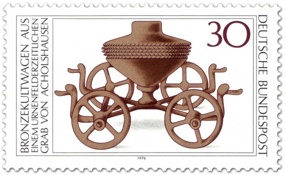 Briefmarke: Kultwagen aus Bronze (aus Acholshausen)