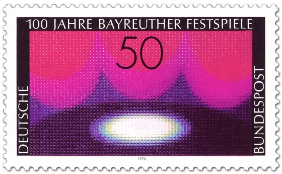 Briefmarke: Bühnenbild aus Lichtern (Bayreuther Festspiele)