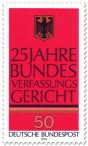 Briefmarke: 25 Jahre Bundesverfassungsgericht (Bundesadler)