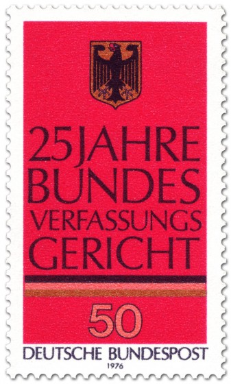 Briefmarke: 25 Jahre Bundesverfassungsgericht (Bundesadler)