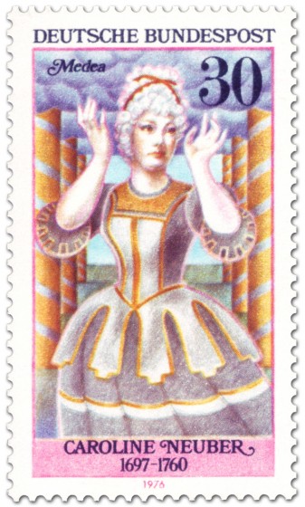Briefmarke: Caroline Neuber (Schauspielerin) als Medea