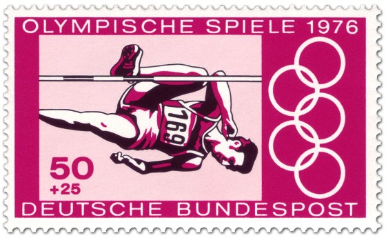 Briefmarke: Hochsprung der Männer (Olympia 1976)