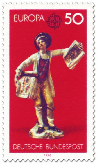 Briefmarke: Porzellanfigur Straßenhändler
