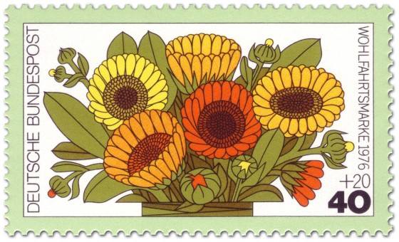 Briefmarke: Ringelblume, Calendula