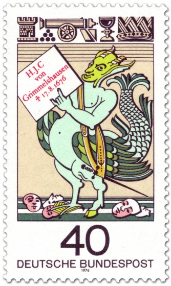 Briefmarke: Teufel, Fabelwesen von H.J.C. von Grimmelshausen