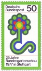 Briefmarke: Bundesgartenschau 1977, Blumen-Logo