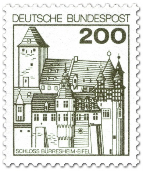 Briefmarke: Schloss Bürresheim / Eifel