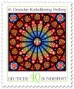 Briefmarke: Glasfenster im Freiburger Münster