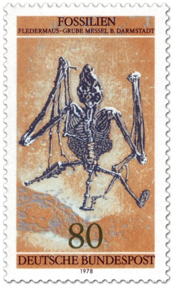 Briefmarke: Fossil: Fledermaus